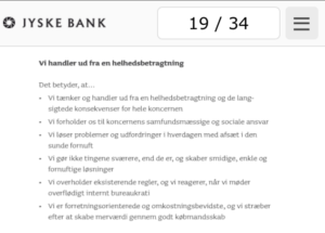 Jyske Bank gør ikke tingende sværere, end de er. overholder alle regler side 19
